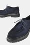 Men's Dark Blue Suede Genuine Natural Leather 39-45-46 Size Eva Sole Lace-Up Oxford Shoes - 3
