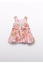 Abel Lula Baby Girl Bow Detailed Linen Dress