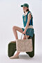Women's Blue Striped Polo Collar Sleeveless Knit Sweater - 5