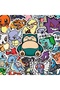 army green 56PCS Cute Anime Pokemon Stickers Cartoon Pikachu Sealing Decoration DIY Laptop Decals Gr - 8