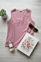 Sleeveless Cotton V-Neck Pleated Blouse - 8