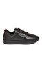 Black genuine leather women's casual shoes - 2