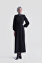 Stylish Dress with Stone Detail Black