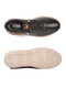 Black genuine leather women's casual shoes - 5