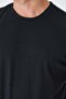 Black Micro Patterned Men's Basic T-Shirt - 4