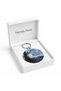 Unisex Artistic Night Scenery Printed Round Metal Keychain Blue - 3