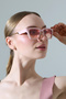 Women's Pink Body Gradient Sunglasses with Glass Edge Detail - 5