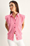 Women's Pink 100% Cotton Gingham Patterned Summer Shirt 20218 60286175