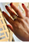 Adjustable Gold Color Zircon Stone Arrow Ring Acr0134