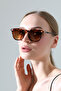 Women's Leopard Frame Brown Glass Sunglasses - 2
