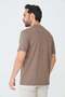Brown Micro Patterned Basic Men's T-Shirt - 3