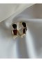 Gold Halka Boho Style Natural Stone Earrings - 4