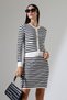Striped Knitwear Women's Cardigan – Soft Textured, Buttoned, Comfortable Fit, Casual Stylish Cardigan - 8
