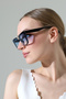 Women's Gradient Glass Black Frame Sunglasses - 4