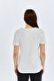O Neck Relaxed Fit Women's T-Shirt İnfinite White - 5