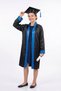 Children's High School Blue Striped Black Graduation Gown and Cap Set - 2
