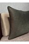 Imported Silk Velvet Bitter Brown Color Throw Pillow Cover 43x43cm - 4