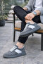 Zrj011 Casual Lace-Up Suede Men's Sneaker - Gray/White - 2
