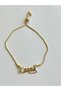 Gold Steel Ataturk Signature Bracelet with Zircon Stone Details Elevator Bracelet - 4