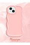 Simple Pink Silicone Phone Case Compatible with iPhone 15 Plus Shockproof