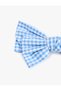 Plaid Clip-On Hairpin with Bow Detail - 3
