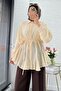 Premium Design Skirt Flounced Voile Tunic - Cream