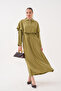 Modal Woven Dress with Cape Detail - 5