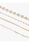 Set of 4 Pearl Bead Detailed Bracelets - 3