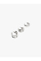 Set of 3 Thick Hoop Earrings - 2