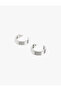 In-Line Steel Hoop Earrings - 2