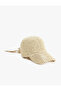 Straw Hat with Tie Back and Bow Detail