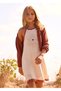 Girl's Floral Detailed Knitted Dress Cream 6911 - 2