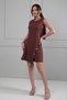 Women's Round Neck Sleeveless Dress with Button Detail on the Front, Slim Fit - 2