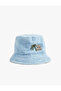 Embroidery Detailed Jean Bucket Hat