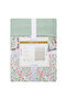 Ruffle Detailed Floral Patterned Double Pique Set 100% Cotton - 2