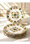 Porcelain Serving Plate Set of 6 27 cm Amalfi