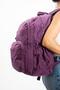 Unisex Purple School Bag, Large Size 16 Inches, Waterproof Crinkle Fabric Backpack, 47X30X15Cm - 4