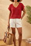 Women's Mesh Knitted Deep Neck Casual Bohemian Beach Style Summer Knitwear Sweater - 2