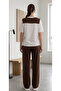 Women's Double Suit with Shawl Detail and Wide-Legged Trousers - 3