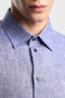 100% Linen Regular Fit Classic Collar Long Sleeve Shirt Men's Shirt Em000099 Te10157 O - 4