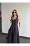 Black Polka Dot Queen Dress with Bow at the Waist - 5107 - 3