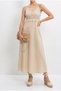 Women's Beige Crochet Detailed Strap Dress 60382614 - 4