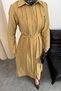Quenn Model Coupra Model Fabric Belt Detailed Dress - 7