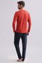 Egyptian Men's Modal & Cotton Blend Long Sleeve Pajama Set Red - 3