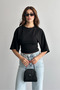 Waist-Fitted Wide-Sleeve Viscose Blouse - 3