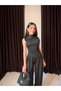 Women's Asymmetrical Cut Detailed Zero Sleeve Blouse and Pants Set - 4