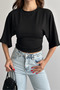 Waist-Fitted Wide-Sleeve Viscose Blouse - 6