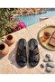 Men's Genuine Leather Slippers Black - 2