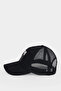 B7998Axbk27 Black Men's Label Printed Woven Baseball Basketball Cap - 3