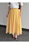 Yellow Chiffon Polka Dot Skirt - 0613 - 4